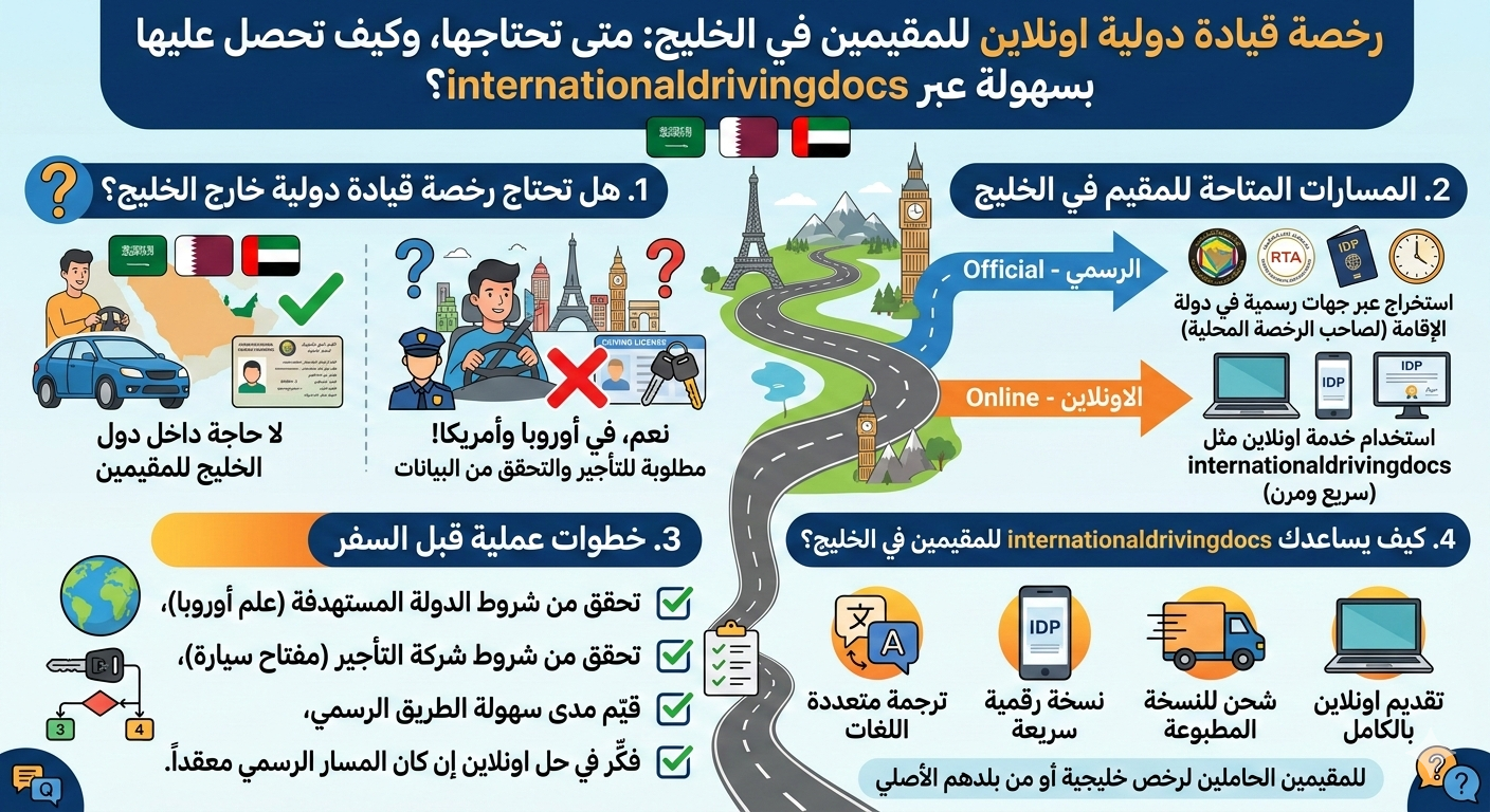 اليك صوره توضح خدمة استخراج رخصة قيادة دولية