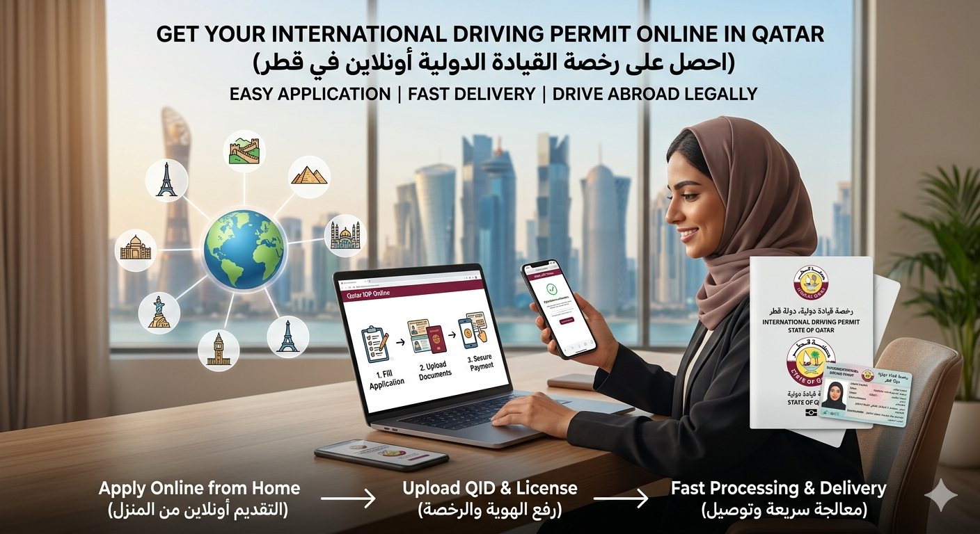 استخراج رخصه قياده دوليه اونلاين قطر