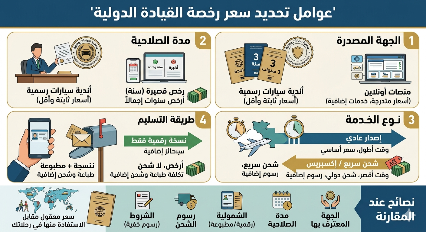 اسعار رخصه قياده دوليه