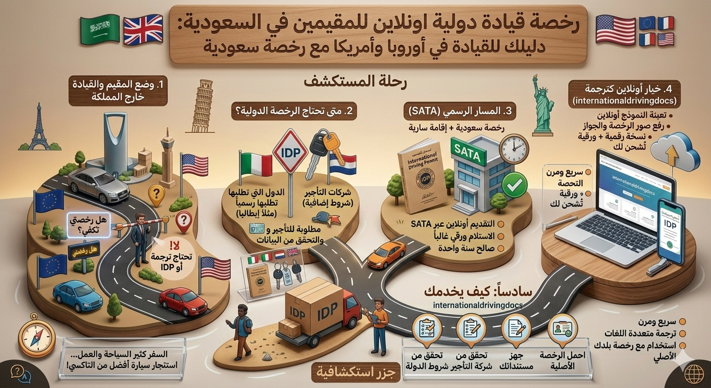 هذه صوره تعبر عن رخصه قياده دوليه في السعوديه اونلاين