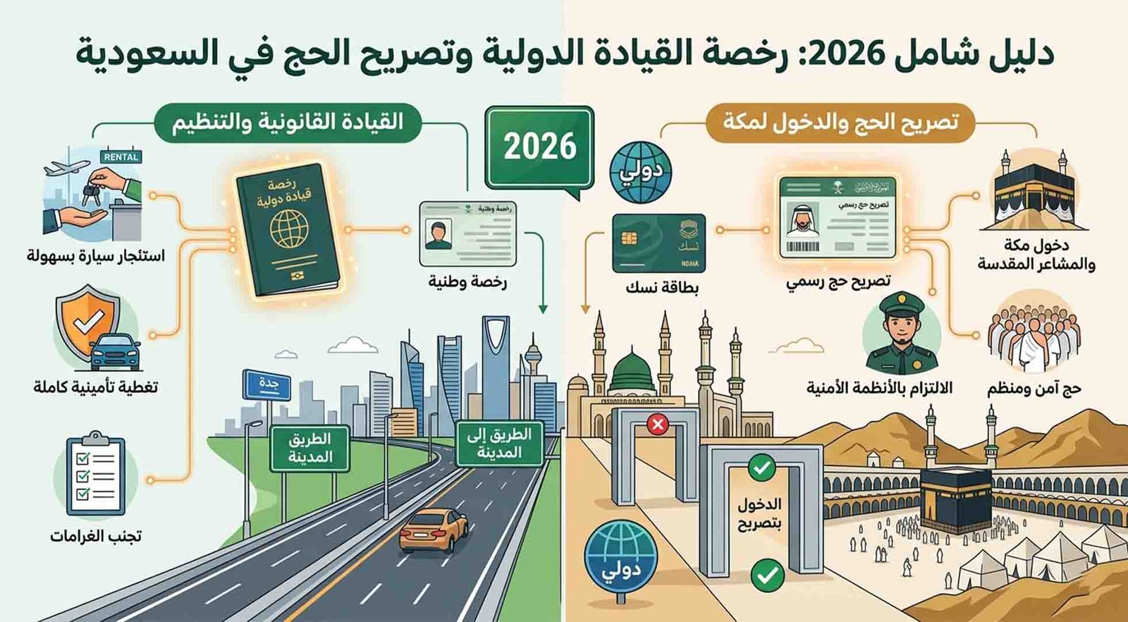 رخصه قياده دوليه في السعوديه اثناء الحج