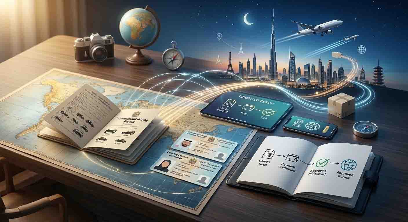 استخراج رخصه قياده دوليه اونلاين في الامارات