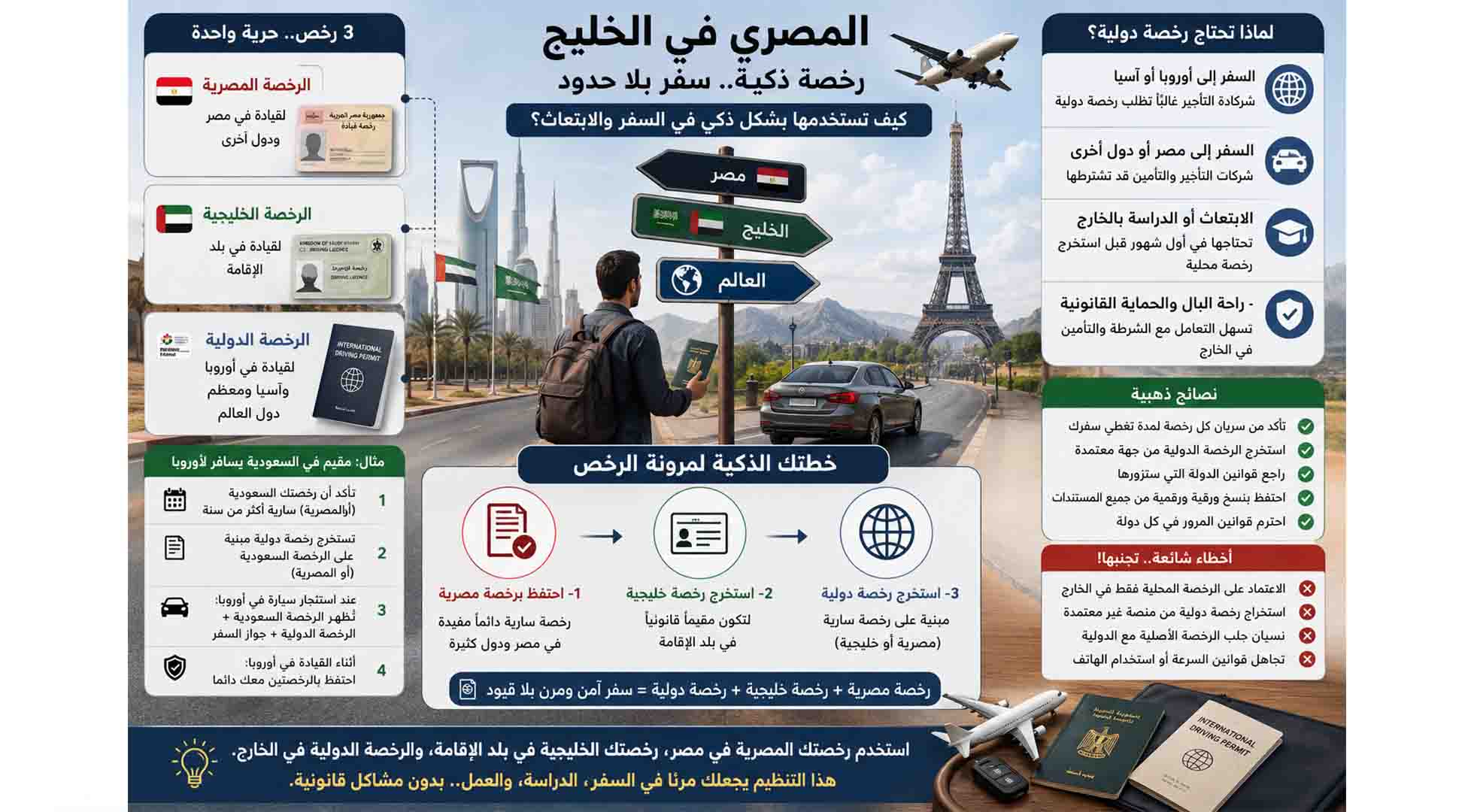 رخصه قياده دوليه اونلاين لكل مصري مسافر